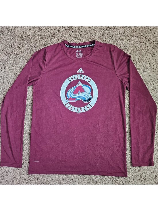 adidas Other - READ Colorado Avalanche Youth 18/20 Long Sleeve Shirt Adidas NHL Red